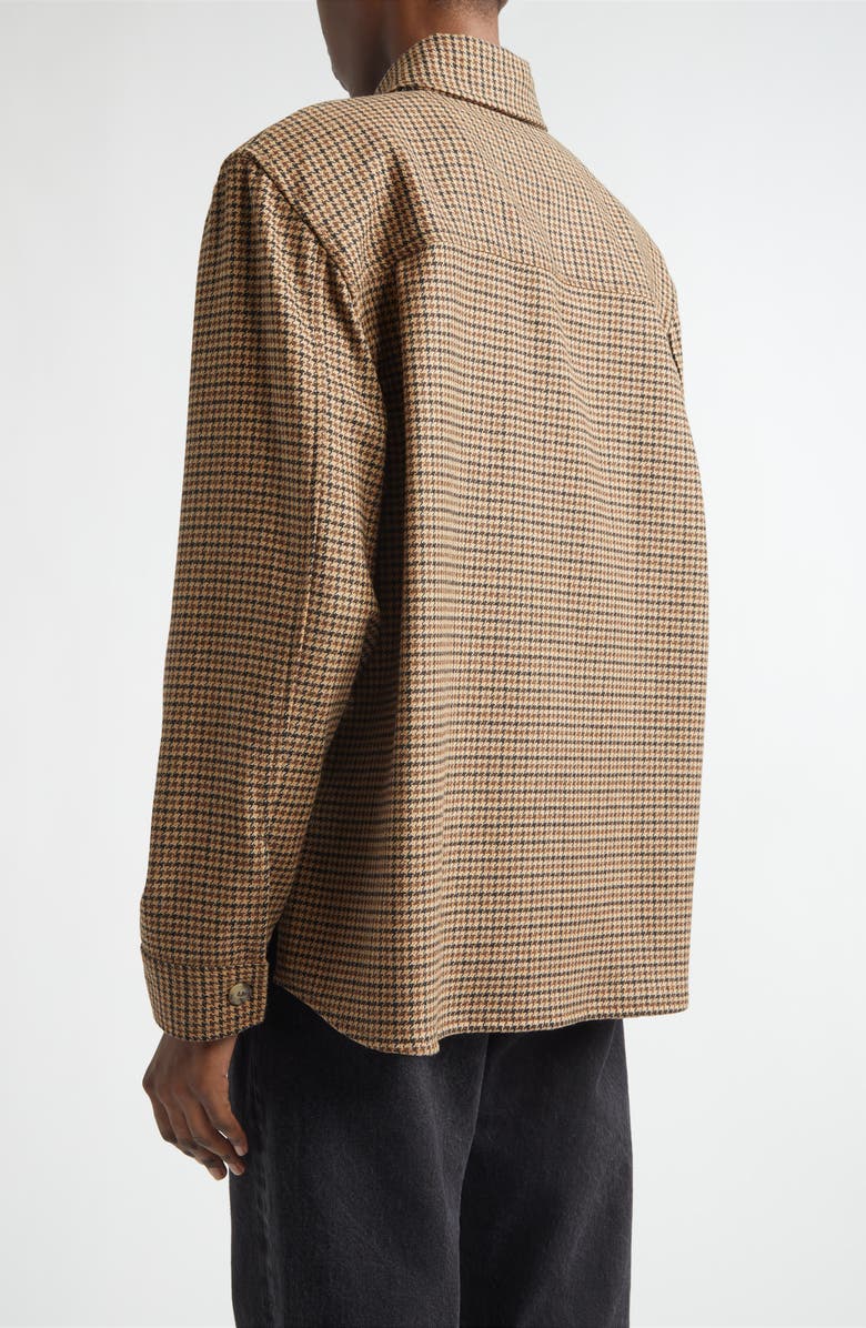 Saint Laurent Puppytooth Overshirt, Alternate, color, Beige/ Marron/ Noir