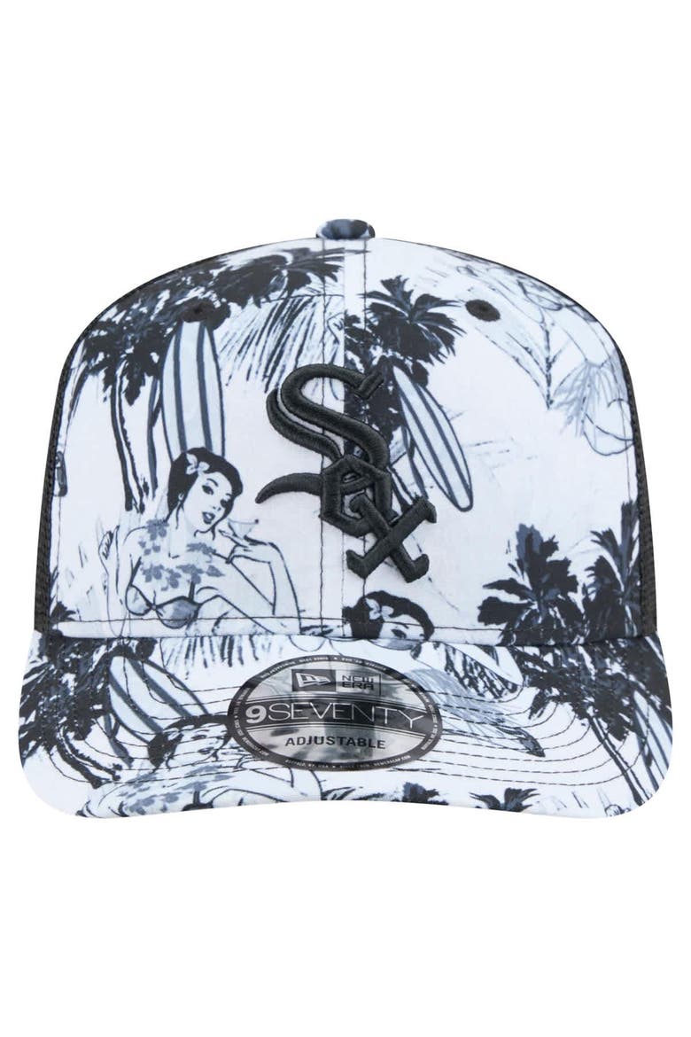 Men's New Era Black Chicago White Sox Hula Trucker 9SEVENTY Adjustable Hat, Alternate, color, Black