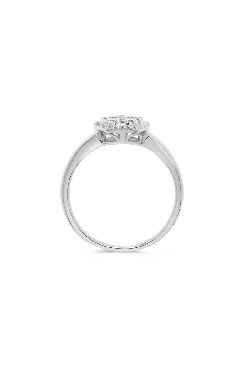 Circle-Shaped Round Diamond Cluster Ring in 14K White Gold, Alternate, color, 14K White Gold