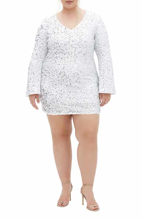 Paislee Sequin Long Sleeve Dress