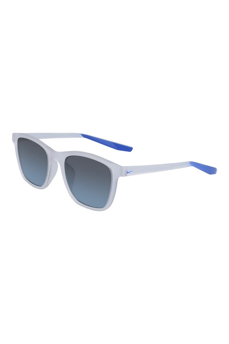 53mm Stint Rectangle Sunglasses, Alternate, color, CLEAR-RCR BLUE-GRAD
