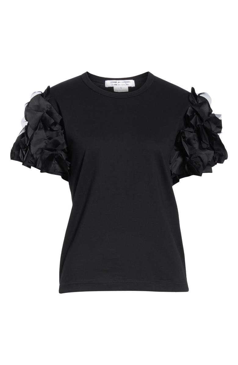 Comme des Garçons Floral Appliqué Tee, Alternate, color, 