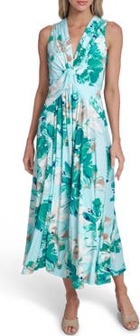 Calvin Klein Twist and Drape Maxi Dress
