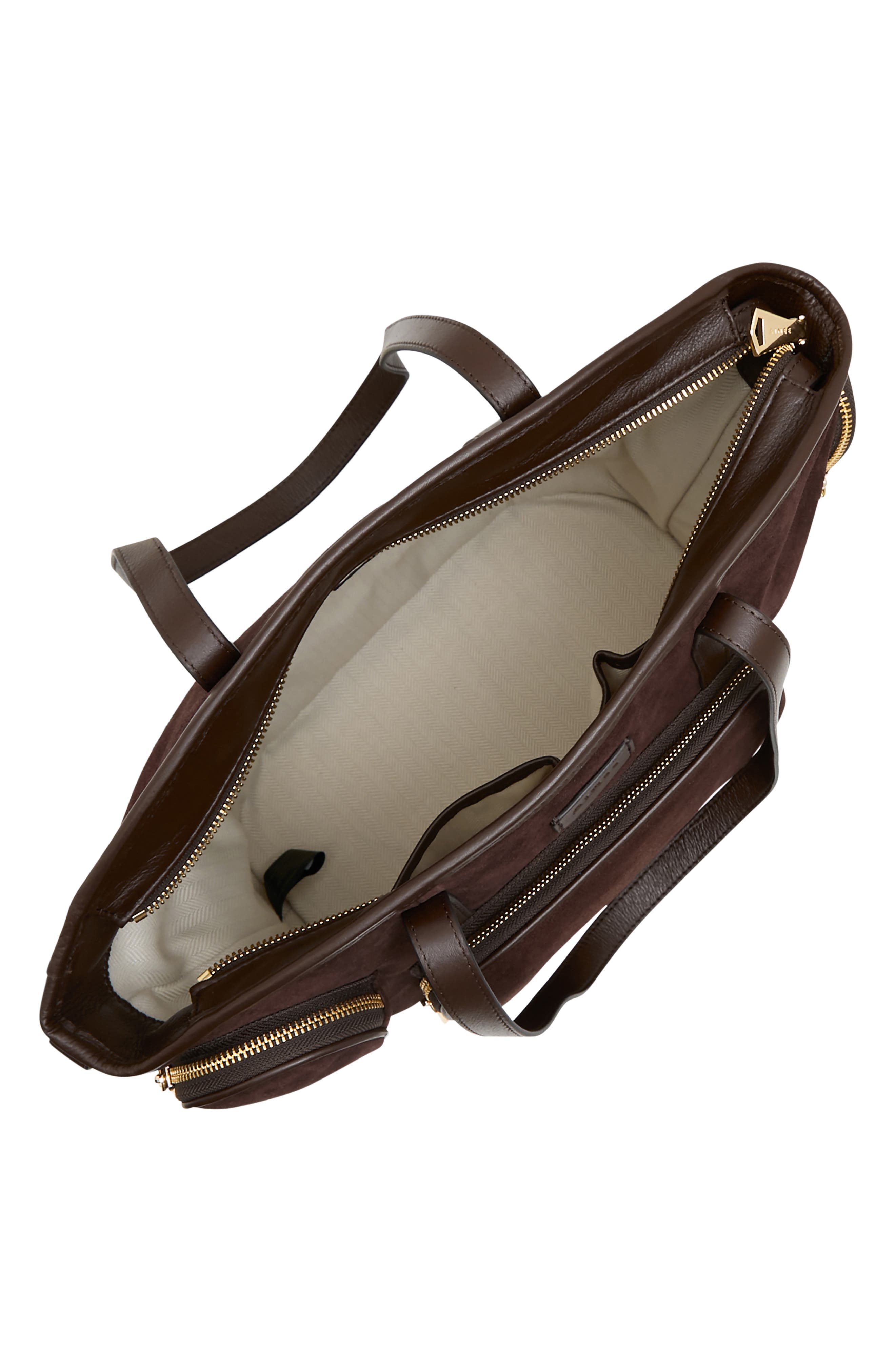 The Skipper Cargo Leather Tote, Alternate, color, FUDGE SUEDE