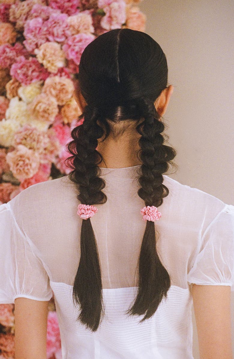 slip 4-Pack Skinny Silk Scrunchies, Alternate, color, Rose