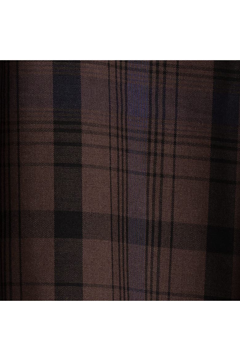 Checked Wool-blend Shirt Dress, Alternate, color, BROWN / CHECKED