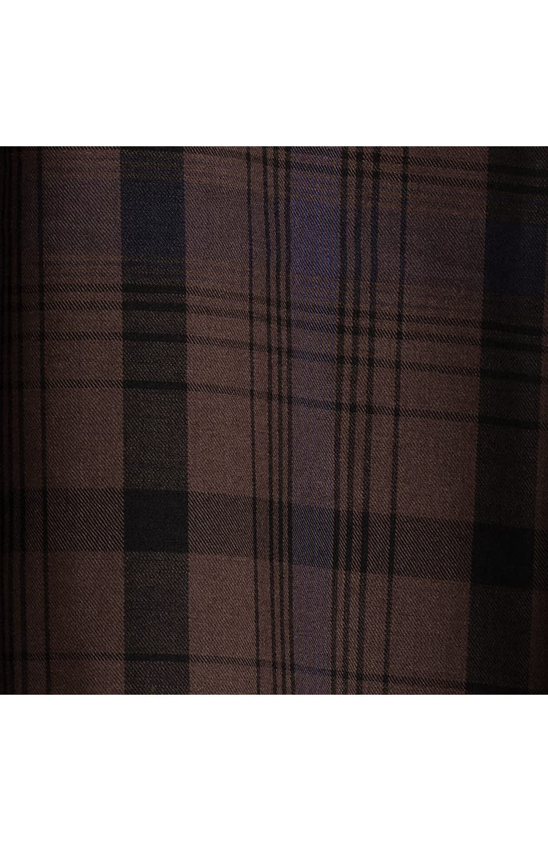 COS Checked Wool-blend Shirt Dress, Alternate, color, Brown / Checked