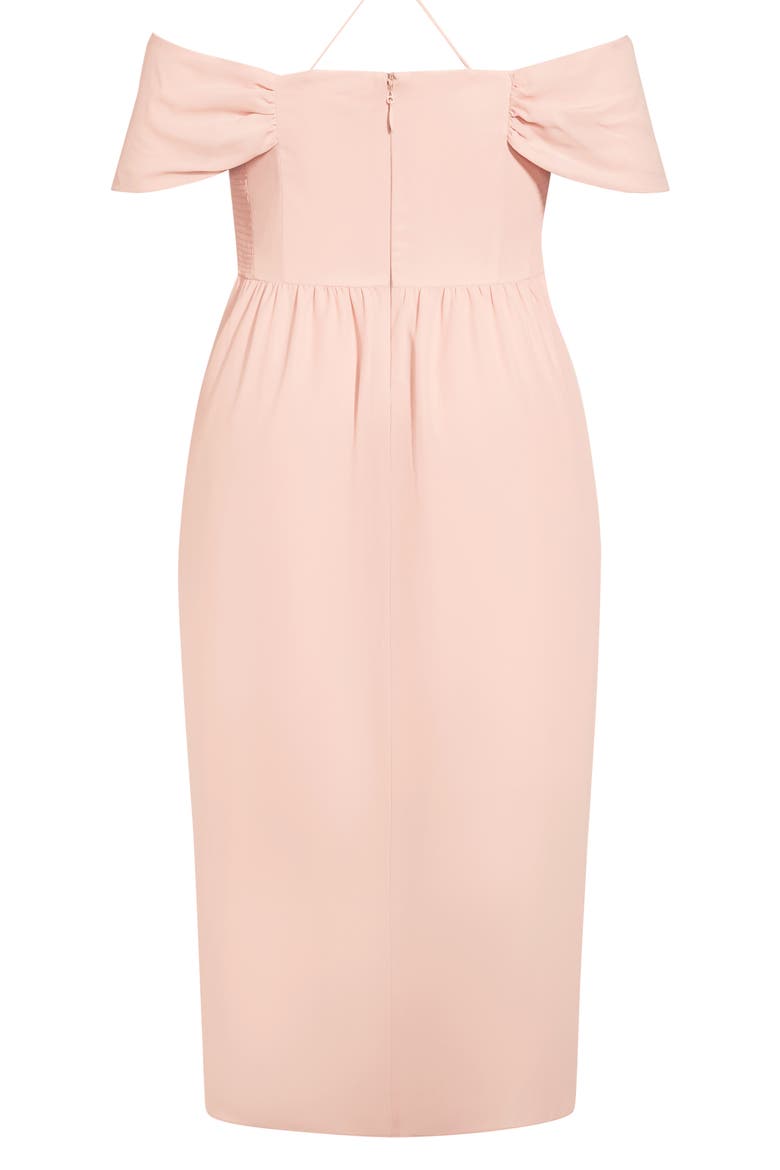 Entwine Cold Shoulder Dress, Alternate, color, BALLET PINK