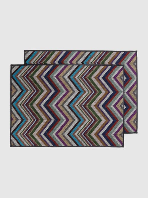 Missoni Home Pair Of Two Holiday Placemats 38x52 Cm In Multicoloured