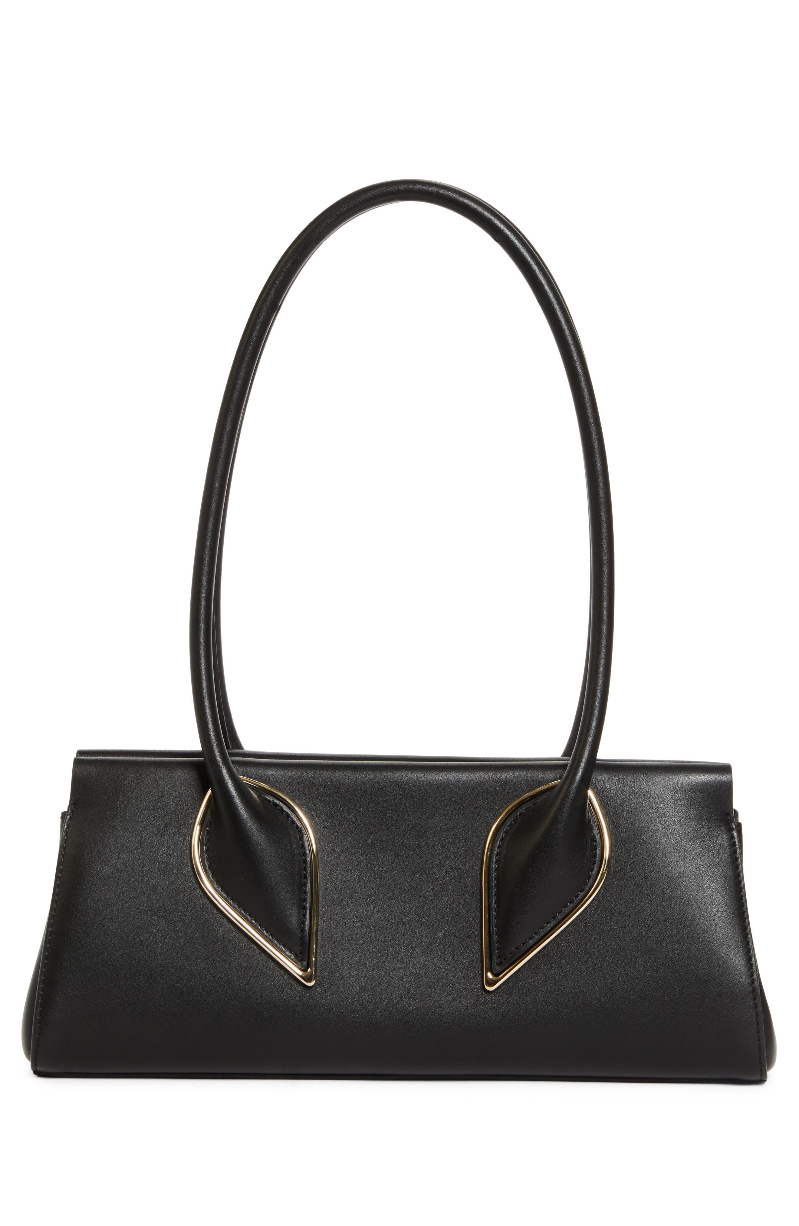 Christian Louboutin Calfskin Baguette Handbag, Alternate, color, Black