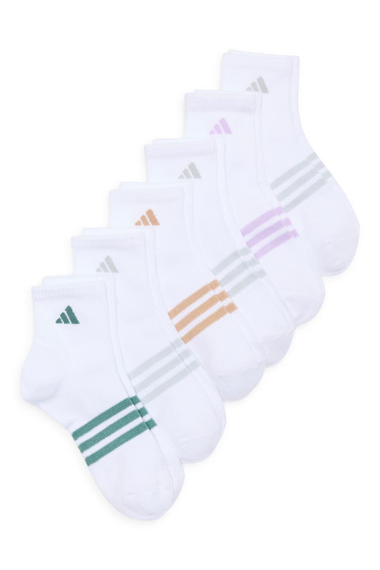Superlite 3.0 6-Pack Ankle Socks, Main, color, WHITE/ SANDSTONE/ TEAL