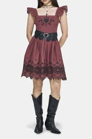 Disturbia Noirette Broderie Mini Dress