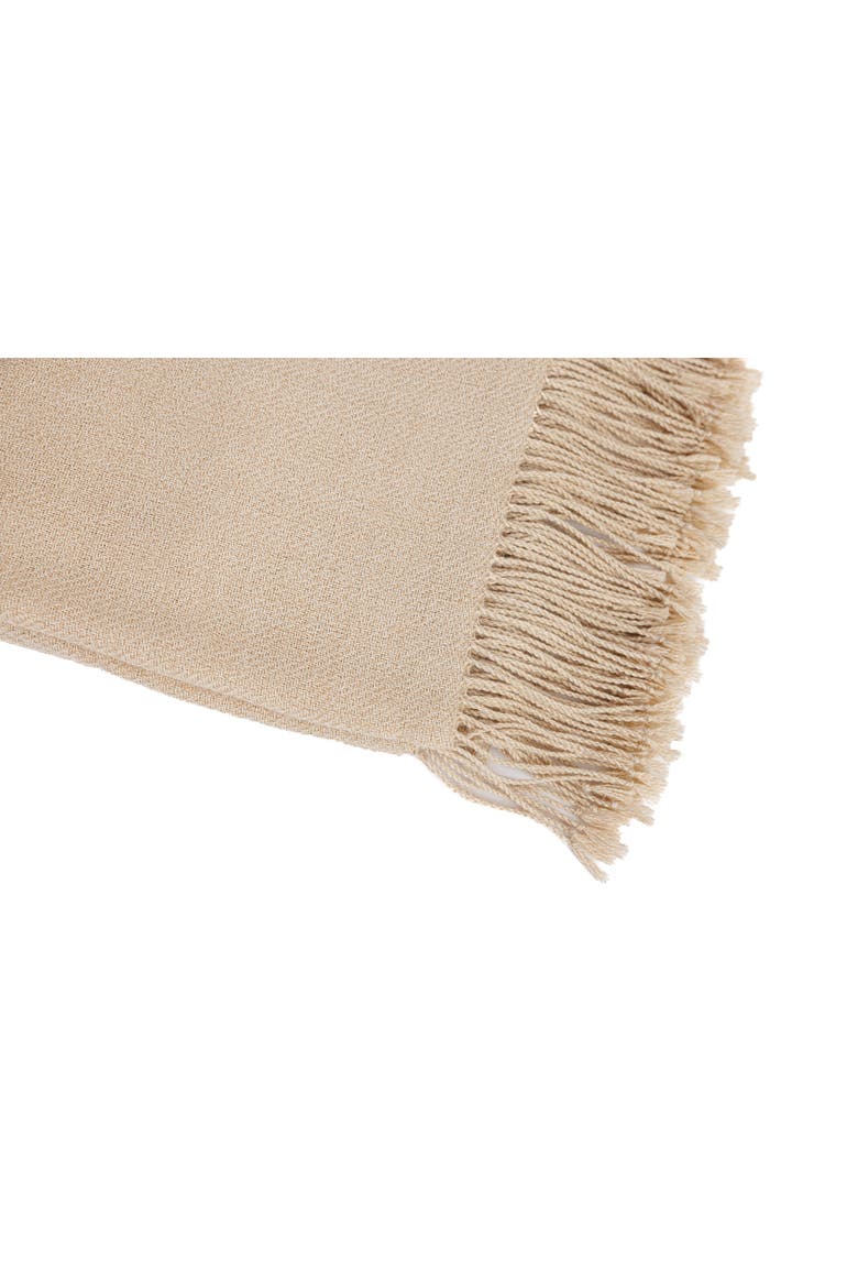 Handloomed Wasi Collection - 100% Undyed Baby Alpaca Artisan Weaver All Natural Luxurious Throw Blanket, Alternate, color, Ivory Mist