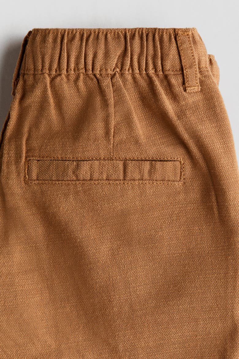 Cotton Roll-up Trousers, Alternate, color, Dark beige