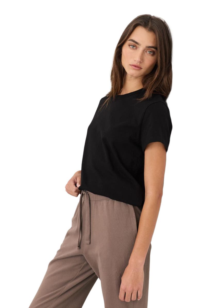 Pact Organic Cotton Soft-Slub Essential Crewneck Tee, Alternate, color, Black