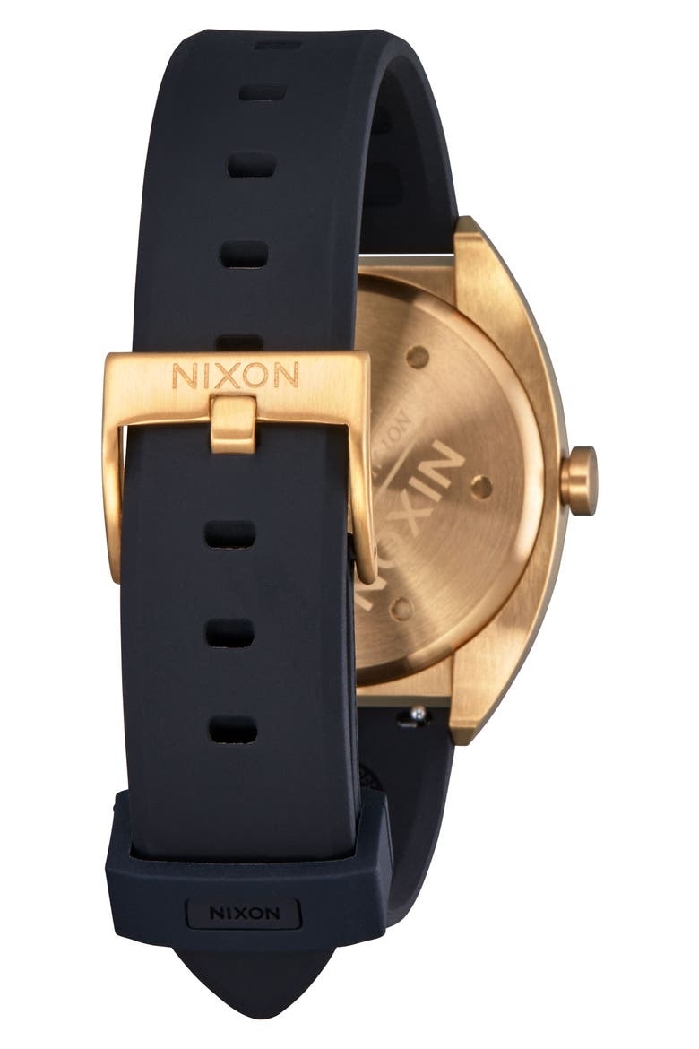 Mullet Silicone Strap Watch, Alternate, color, LIGHT GOLD / WHITE