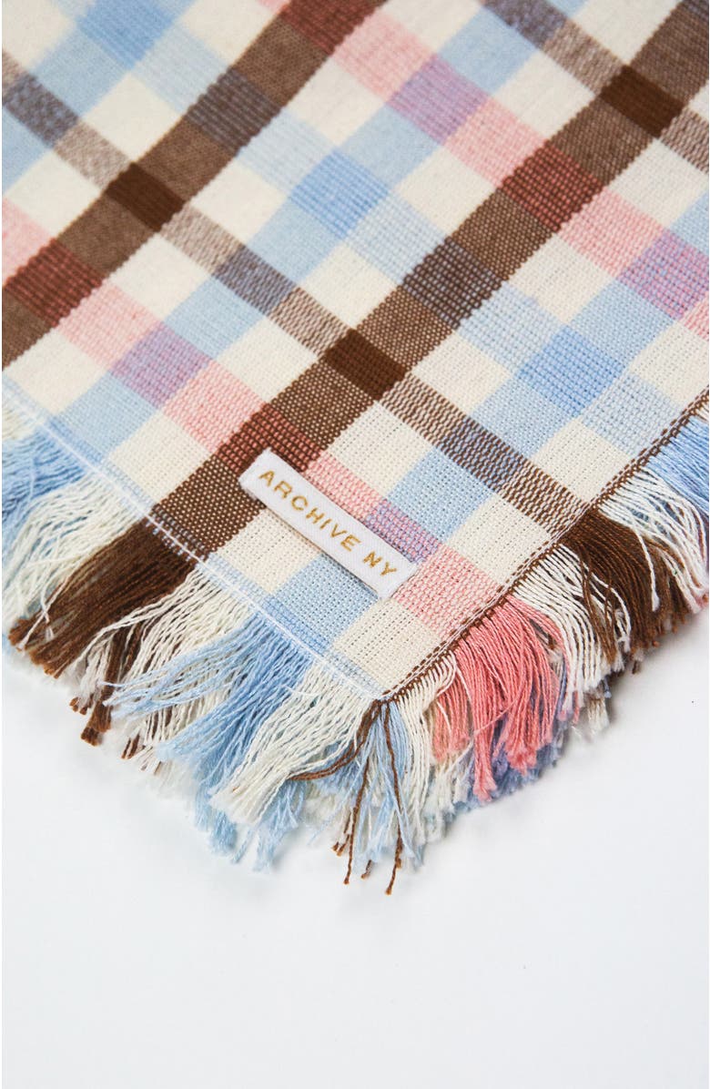 Archive New York Handwoven Classic Plaid Cotton Party Napkins, Set of 4, Alternate, color, Brown