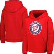 Outerstuff Youth Red Washington Nationals Team Primary Logo Pullover Hoodie