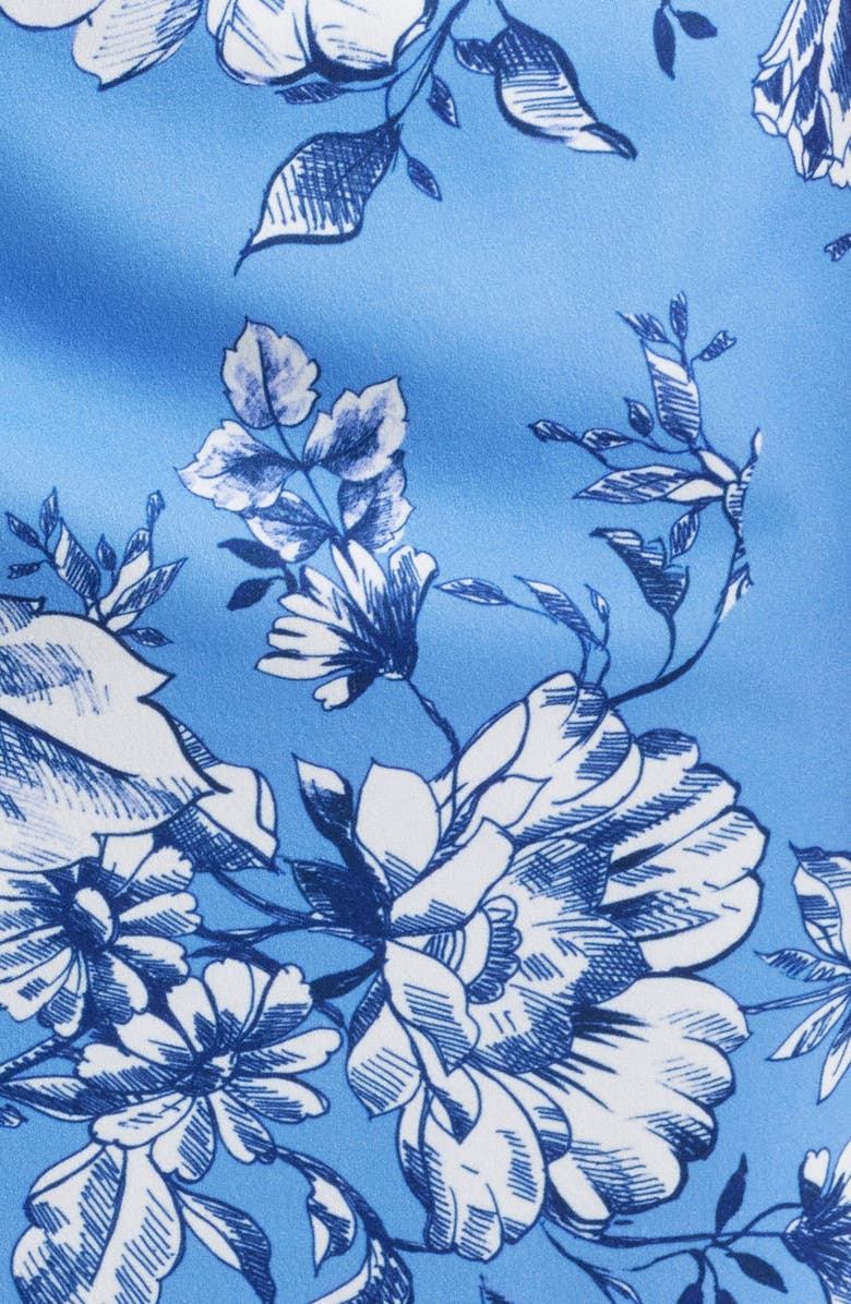 Vince Camuto Toile One-Shoulder Scuba Crepe Column Gown, Alternate, color, Blue