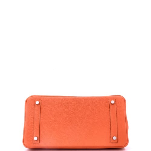 Pre-owned Hermes Hermes Birkin Handbag Orange Togo With Palladium Hardware 30 In Orange