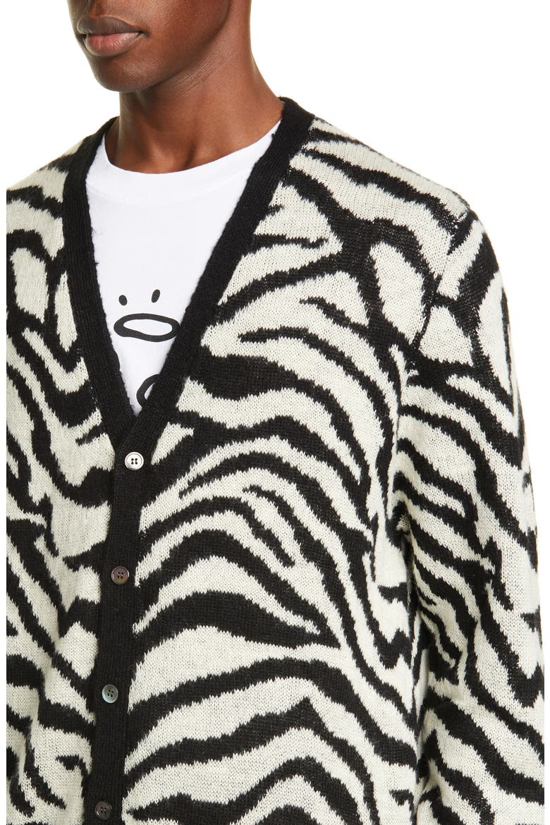 Tiger Cardigan, Alternate, color, BLACK/WHITE