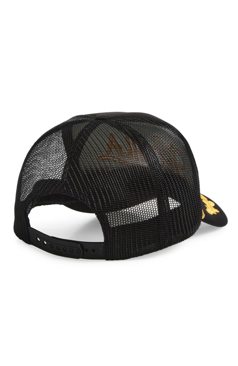 Local Beach Tequila Snapback Trucker Hat, Alternate, color, Captain Black/ Gold