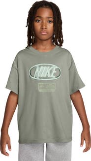 Nike Kids' Sportswear Oval Logo Cotton Graphic T-Shirt