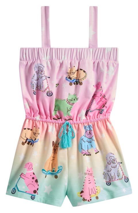 Kids' Dogs & Cats Print Romper (Little Kid & Big Kid)
