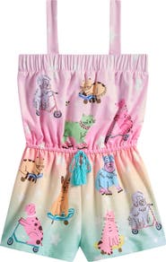 Truly Me Kids' Dogs & Cats Print Romper