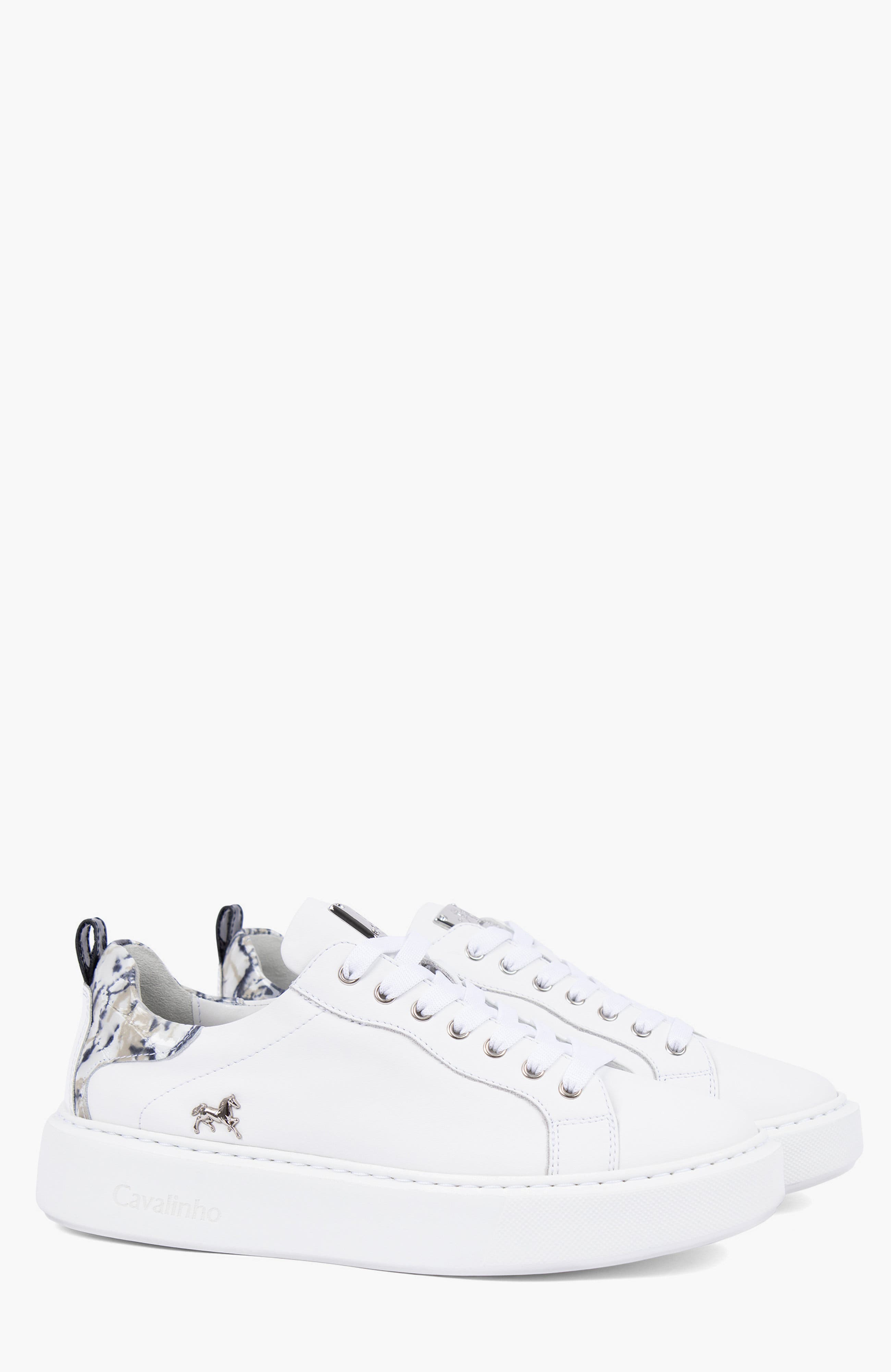 Acqua Marine Leather Sneakers, Alternate, color, Navy / White