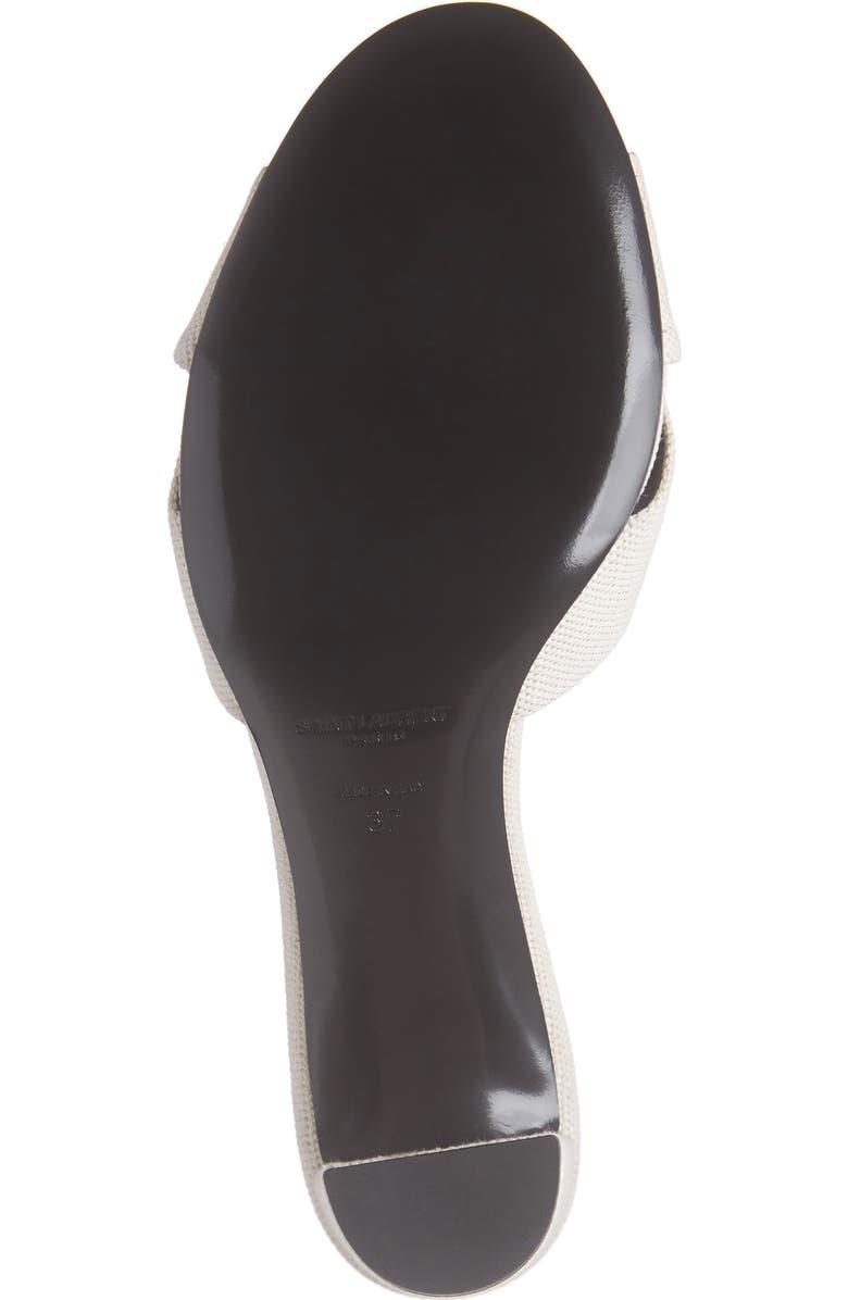 Saint Laurent Loulou Knot Slide Sandal, Alternate, color,