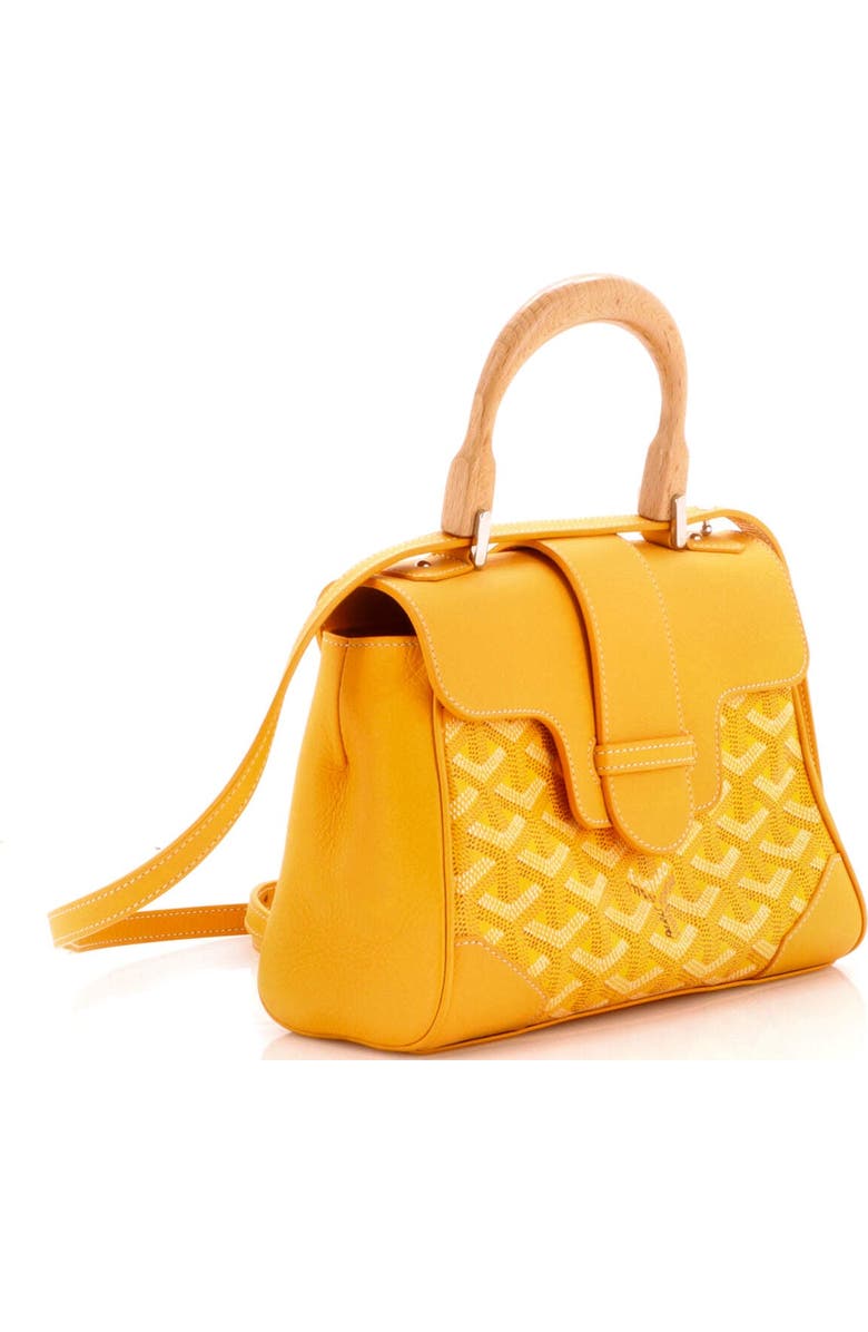 Pre-Owned Goyard Saigon Top Handle Bag Coated Canvas with Leather Mini, Alternate, color, Yellow