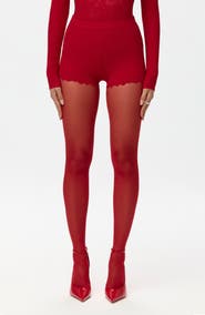 Naked Wardrobe Scallop Hem Stretch Lace Shorts