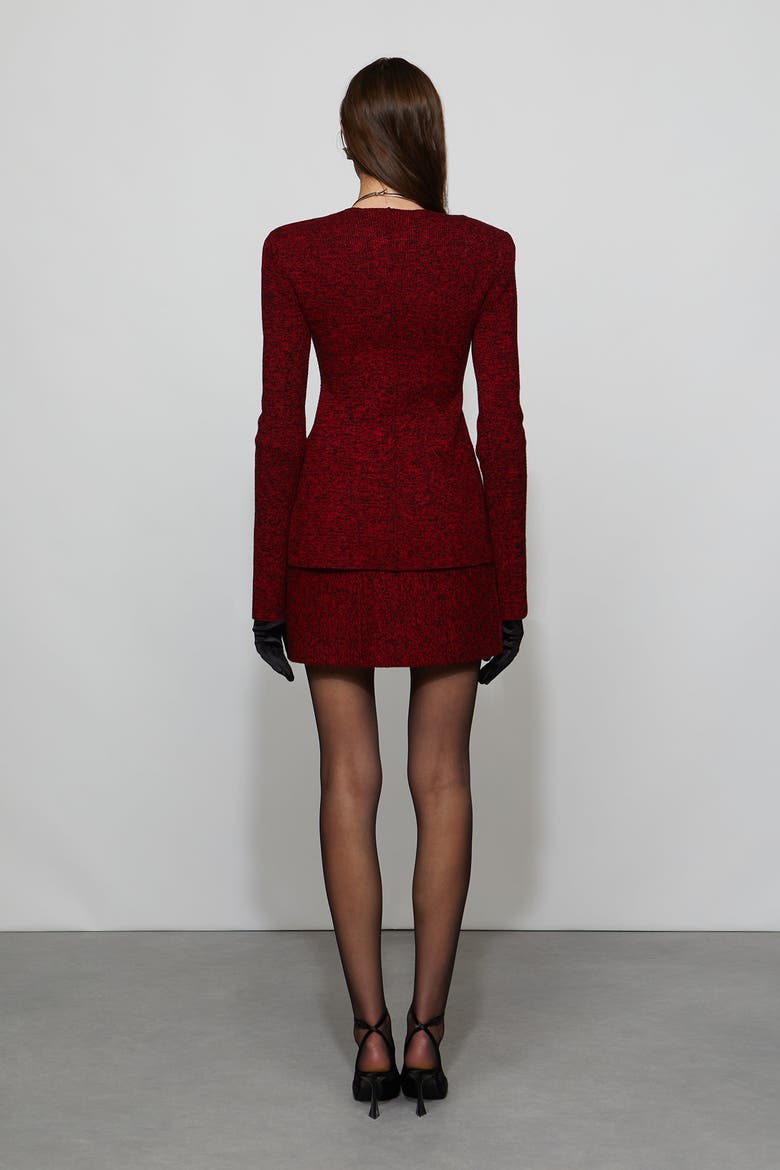 Iris Knit Skirt, Alternate, color, Lipstick Red/Black
