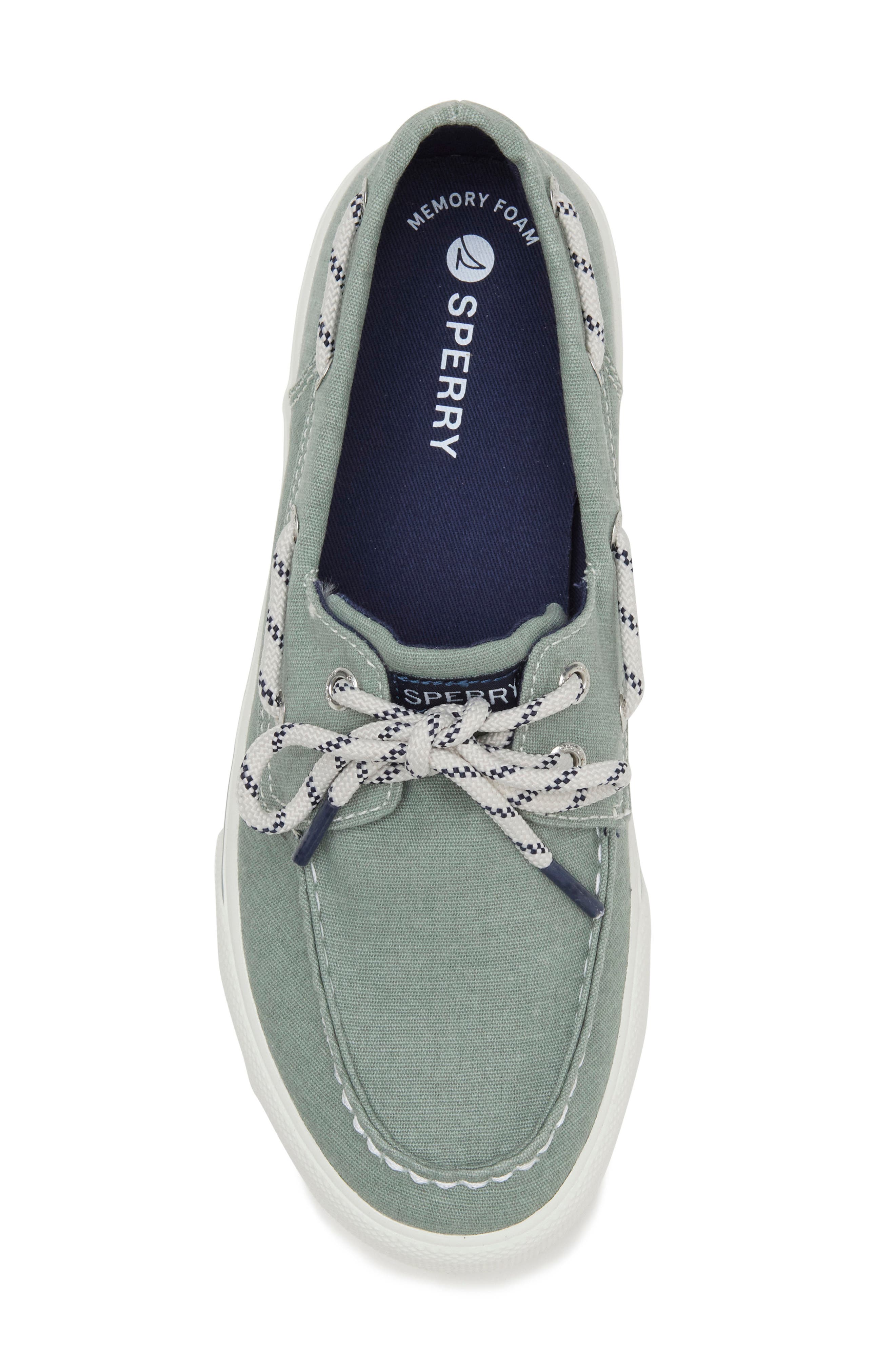 Kids' Bahama Boat Shoe, Alternate, color, SAGE GREEN