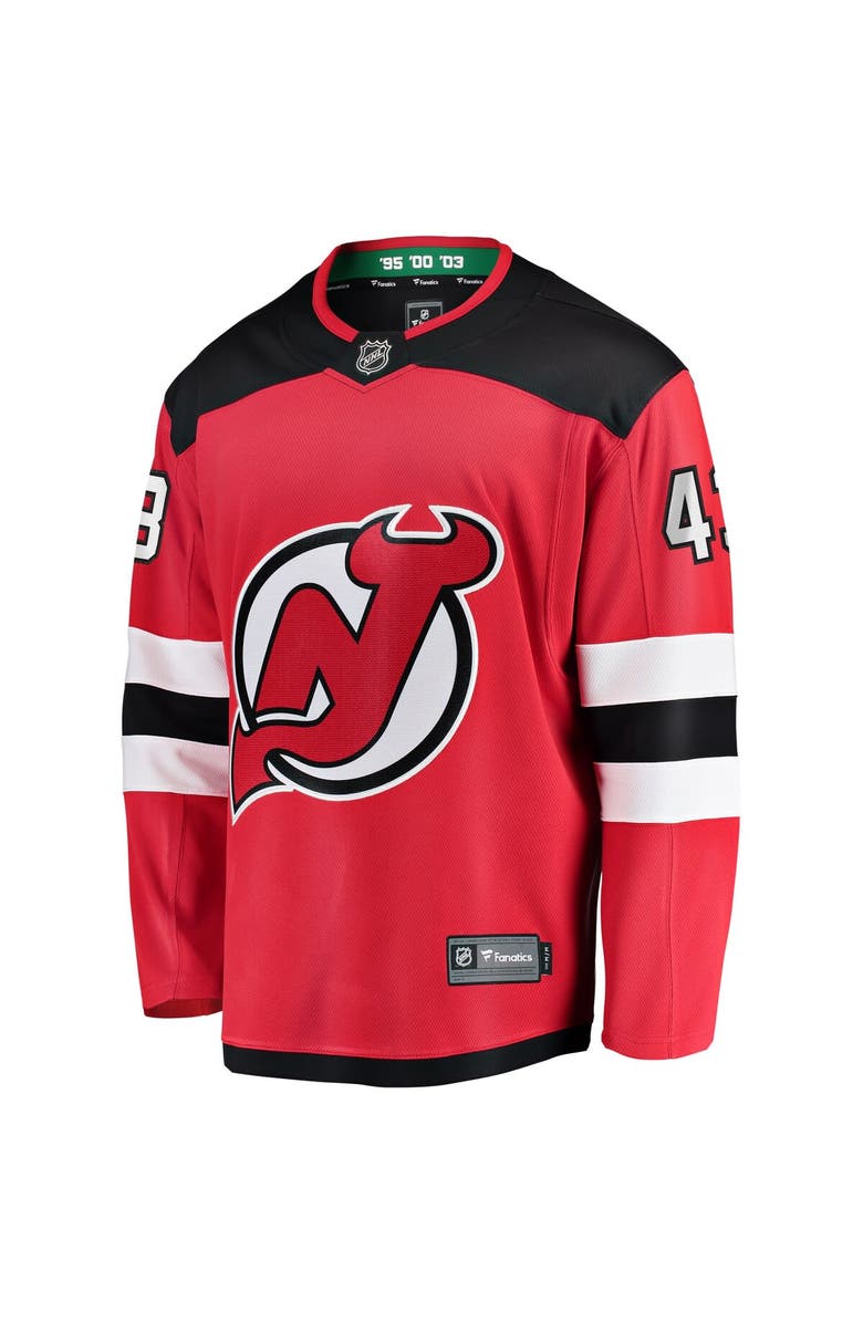 FANATICS Men's Fanatics Luke Hughes Red New Jersey Devils Home Breakaway Player Jersey, Alternate, color, Red