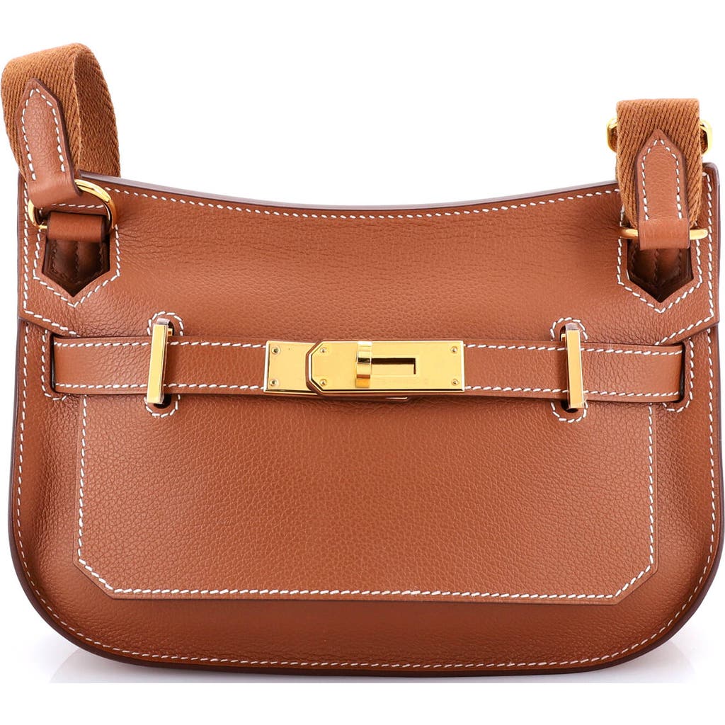 Pre-owned Hermes Hermes Jypsiere Bag Evercolor Mini In Gold
