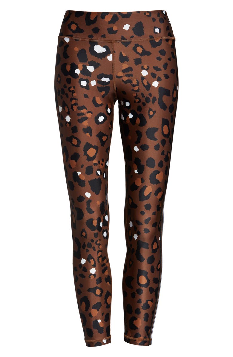 The Upside Tobacco Leopard Midi Yoga Pants, Alternate, color, 