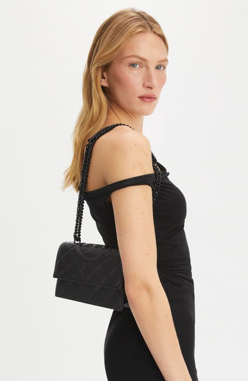 Tory Burch Small Fleming Denim Convertible Shoulder Bag