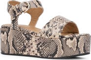 Aquatalia Dinah Water Repellent Ankle Strap Platform Wedge Sandal