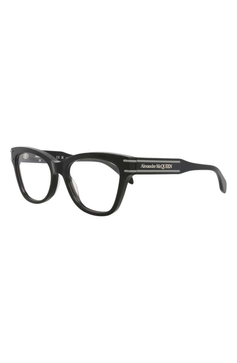 MCQ Optical Glasses, Alternate, color, Black Black Transparent