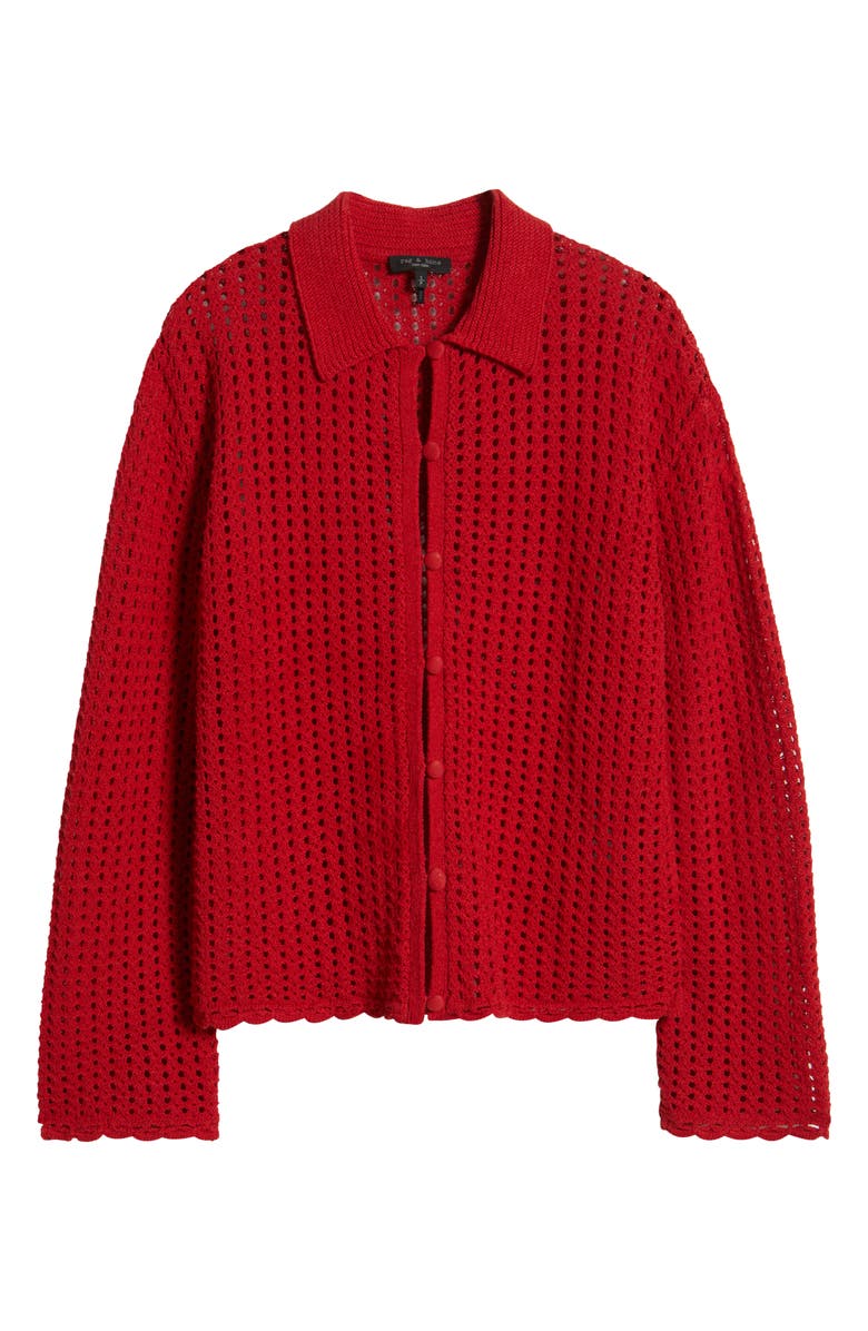 rag & bone Khloe Cotton & Linen Cardigan, Alternate, color, 