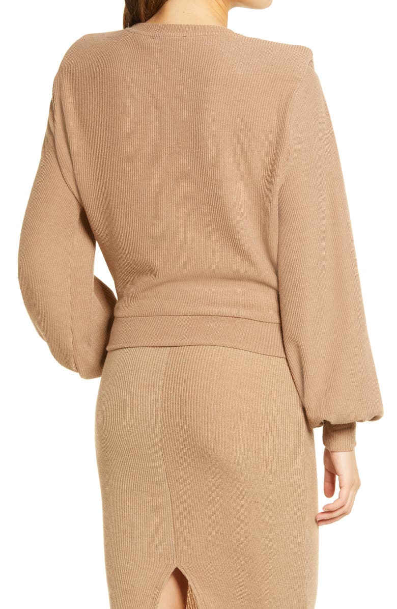 Lavish Alice Padded Shoulder Pullover, Alternate, color, 