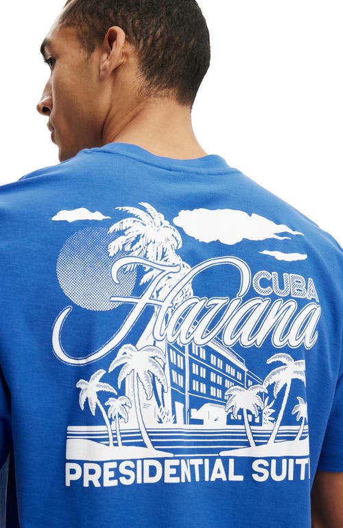 Cotton On Cropped Fit Graphic T-shirt In Blue