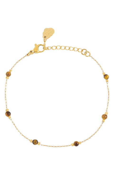 Wellness Blue Lace Agate Paperlink Chain Bracelet
