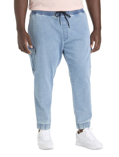 Big & Tall Denim Cargo Joggers