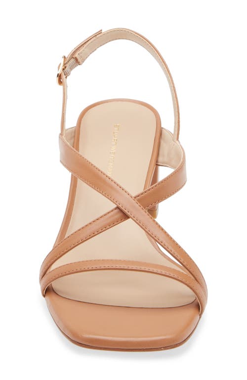 Stuart Weitzman Oasis 50 Block Heel Sandal In Tan