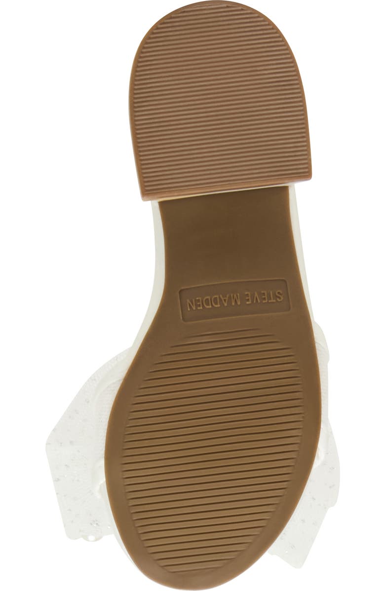 Steve Madden Kids' Debra Ankle Straw Bow Sandal, Alternate, color, White