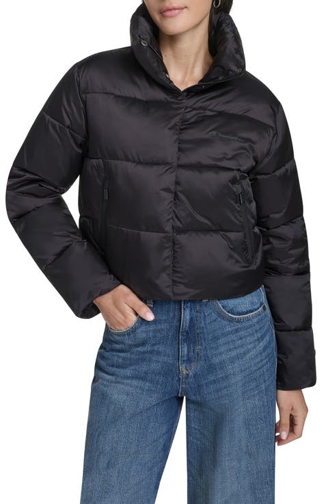 Water Resistant Crop Puffer Jacket