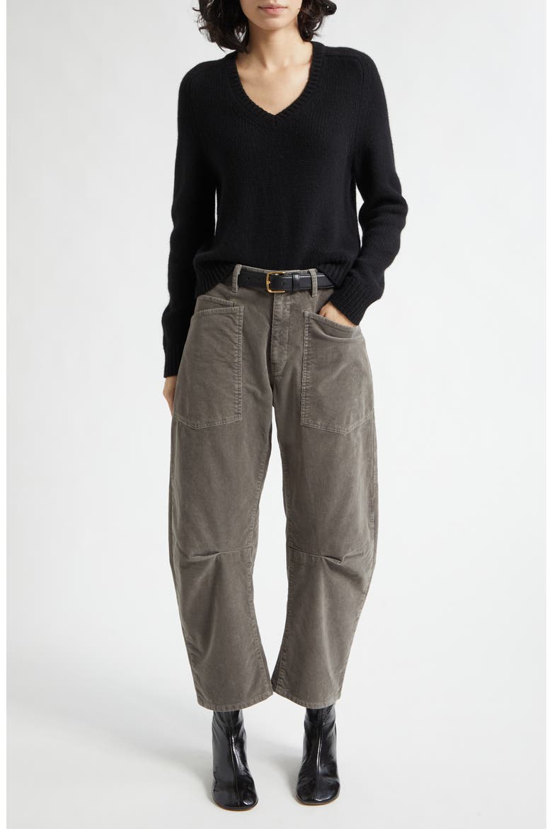 Vicki V-Neck Cashmere & Virgin Wool Sweater, Alternate, color, BLACK